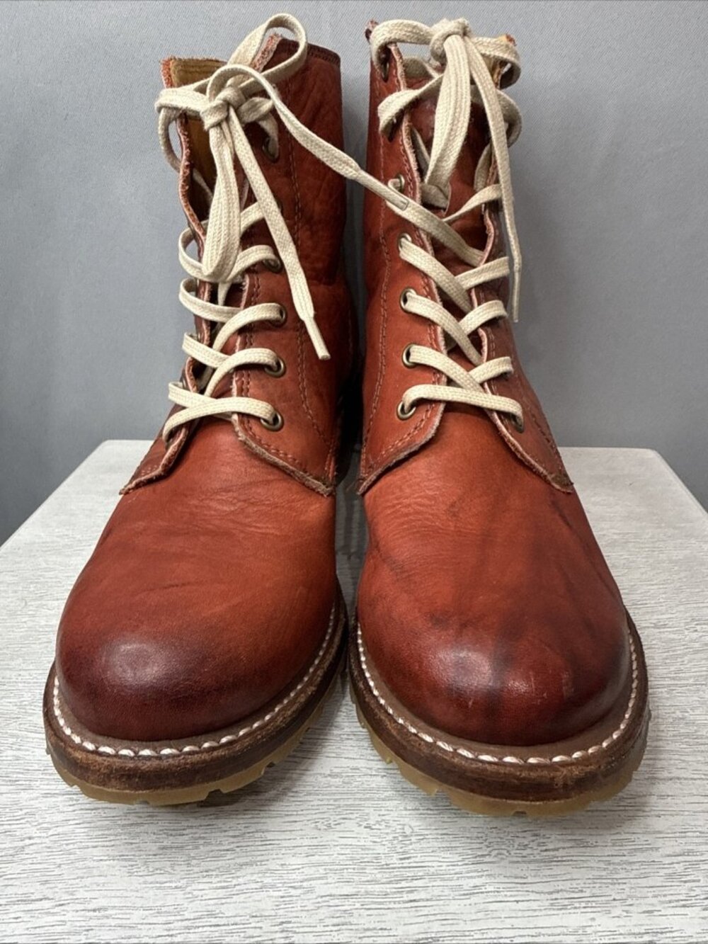 RARE Frye Women’s Sabrina 6G Lace Up Made In USA - 9.5 M. $480 - Picture 2 of 12
